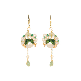 A2026年新年耳环刀马旦手作国潮耳坠女秋冬轻奢高级感独特耳钉