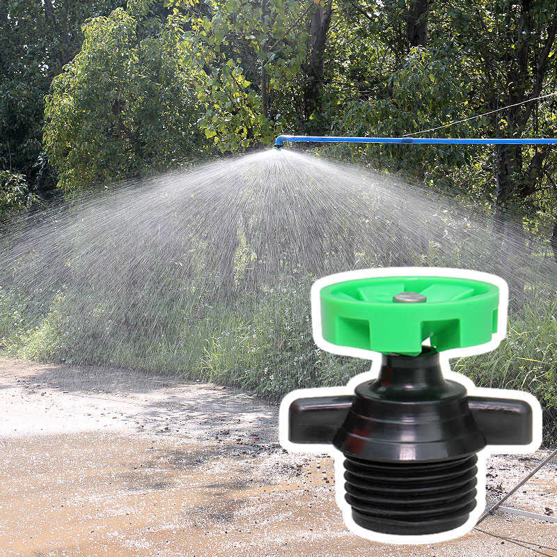 农业灌溉360度自动旋转飞轮喷头园林草坪绿化喷灌大棚雾化浇水器
