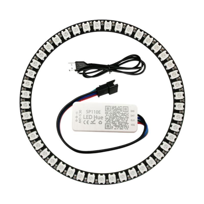 2812幻彩LED灯全彩圆环单点单控5050RGB内置IC驱动可编程灯5V USB