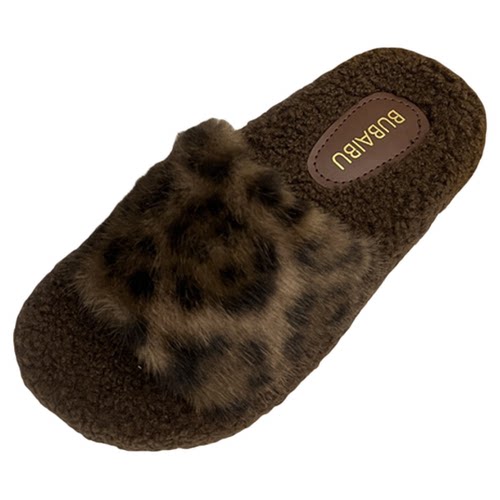 2025年时尚8826-1豹纹百搭外穿软底女拖鞋