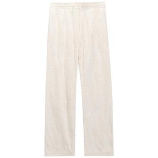 Ed Hardy埃德哈迪冬季新款满版logo抽绳直筒合身女士长裤