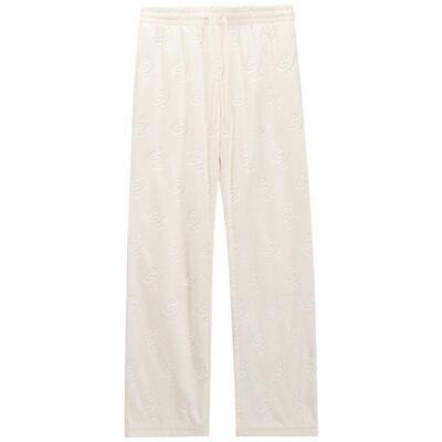 Ed Hardy埃德哈迪冬季新款满版logo抽绳直筒合身女士长裤