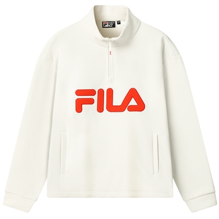 易烊千玺同款FILA斐乐官方情侣款卫衣2025冬季新加绒长袖上衣