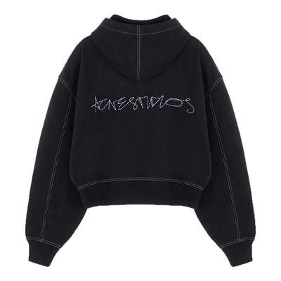 ACNE STUDIOS 25秋冬新款男士宽松连帽拉链卫衣银泰百货 301574