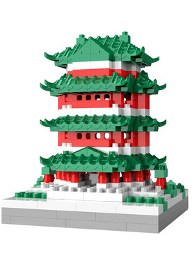 微颗粒中华名楼积木玩具