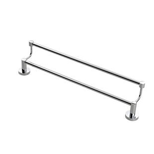 卫生间毛巾杆不锈钢毛巾架打孔双杆浴室浴巾架置物架挂杆毛巾架子