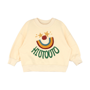 大耳象女童毛巾绣加绒卫衣冬季新款宝儿休闲百搭厚上衣一体绒