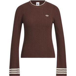 滔搏adidas阿迪达斯三叶草女子圆领宽松运动休闲毛衣套头衫KS5966