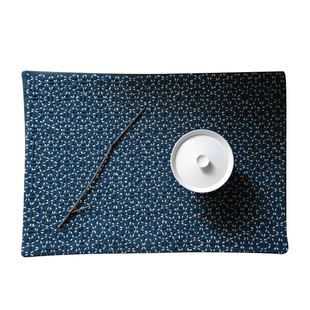 钟声--刺子绣 原创连续山形柿子染 茶席主人席手工定制茶垫置物垫