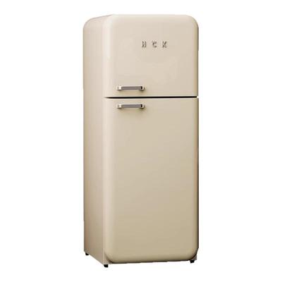 HCK哈士奇双门复古冰箱小香风家用客厅超薄嵌入式小型高颜值可爱