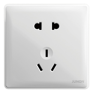 俊朗官方开关插座USB五孔插座86型118家用大板多孔明装面板M6雅白