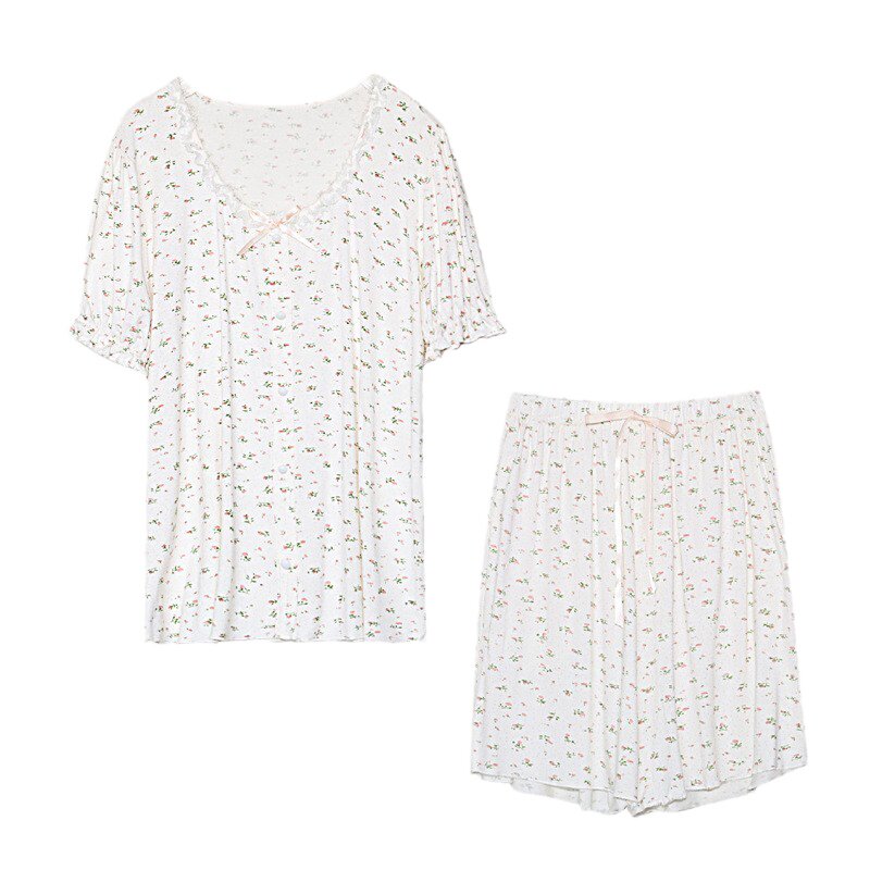大码女装可爱印花家居服女睡衣