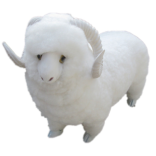 仿真绵羊摆件三阳开泰风水家居客厅摆设拍照道具场景装饰动物模型