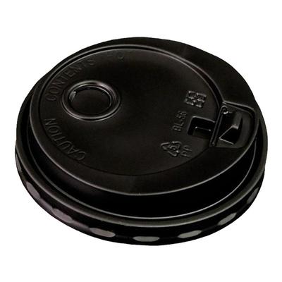 90一次性咖啡奶茶杯双孔盖黑白透