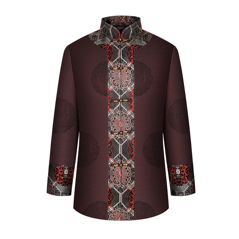 天佑伦唐装瑞锦寿衣男全套老人男士冲喜寿服配件七件套殡葬用品