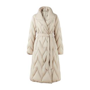 秋水伊人高端款气质中长款羽绒服2025秋冬新款女90白鸭绒加厚外套