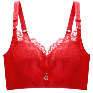 有钢圈矫正下垂大码文胸罩产后妈妈3D撑托上托聚拢CD杯大胸内衣女