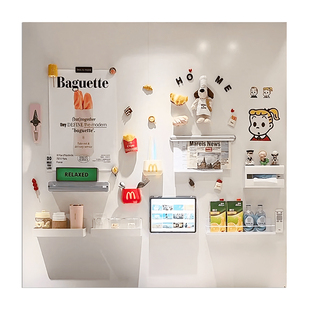 珐琅板墙面平替磁吸厨房白板墙贴自粘贴纸磁铁写字留言定制展示板收纳家用儿童教学可擦双层磁性黑板玻版上墙