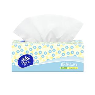 维达家用细韧抽纸100抽3包实惠装餐巾纸抽擦手卫生纸巾大包面巾纸