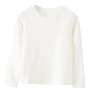 儿童双面德绒打底衫男童女童加绒秋衣秋冬季保暖内搭上衣长袖t恤