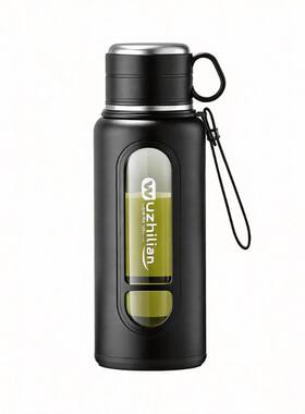 水杯大容量玻璃杯男士喝水耐高温防摔泡茶水分离茶杯子便携双层