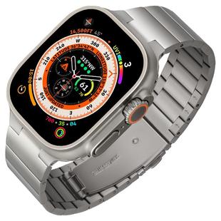 maenwvo适用苹果手表iwatch10表带applewatchultra2表带不锈钢金属新款49mm小众高级感男士钢带表链ultra表带