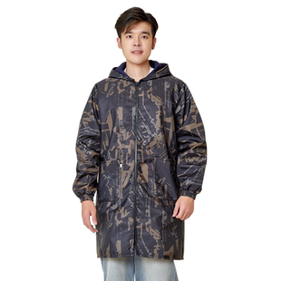 防水防油皮罩衣男新款加绒加厚软皮大人厨房围裙冬季工作服大褂女