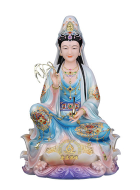 汉白玉妙善观音娘娘神像摆件