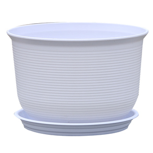 北欧仿陶瓷花盆加厚阳台家用特大号矮钵月季绿萝盆栽圆形透气控根