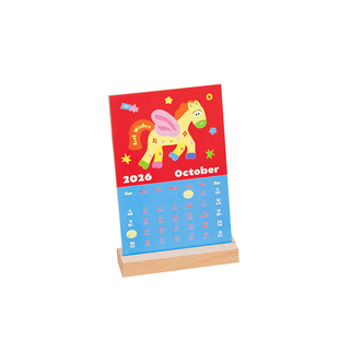 2026年卡通马年生肖台历桌面摆件客厅墙面装饰贴画日历卡片墙贴