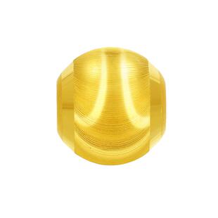 赛菲尔黄金3D硬金吊坠女猫眼金珠足金项链转运珠挂坠送女友礼物