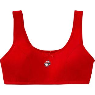 红豆女童鸿运背心发育期学生女孩吊带内衣本命年红色大童少女文胸