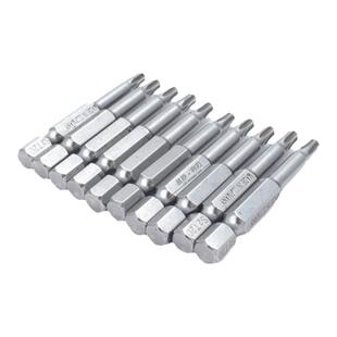 德国S2钢梅花带孔批头T10T15T20T30T40防盗螺丝专用风批50mm100mm