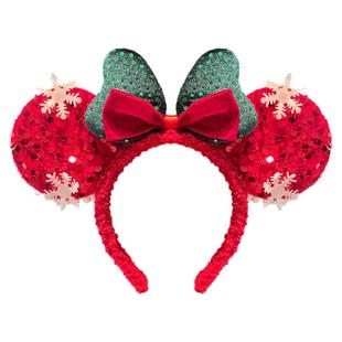 2026新款圣诞节发箍可爱雪花米妮头箍儿童发卡节日派对拍照装饰品