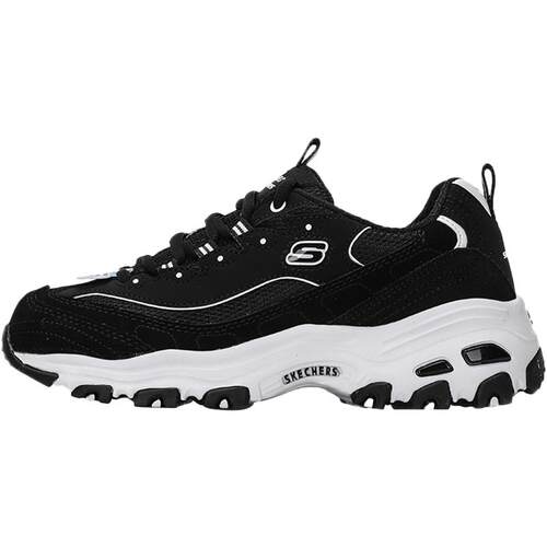 Skechers斯凯奇女鞋熊猫鞋黑白运动鞋舒适休闲鞋厚底显高老爹鞋