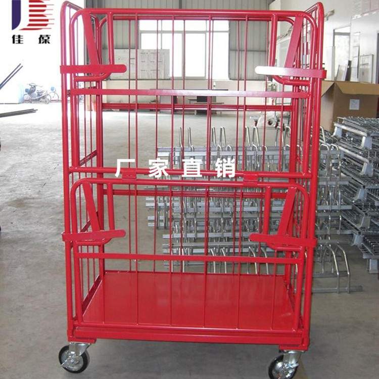 佳葆(广东)折叠式周转小推车 仓库手推车 仓库储物笼物流台车