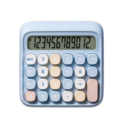 得力7号电池12位数显计算器新款