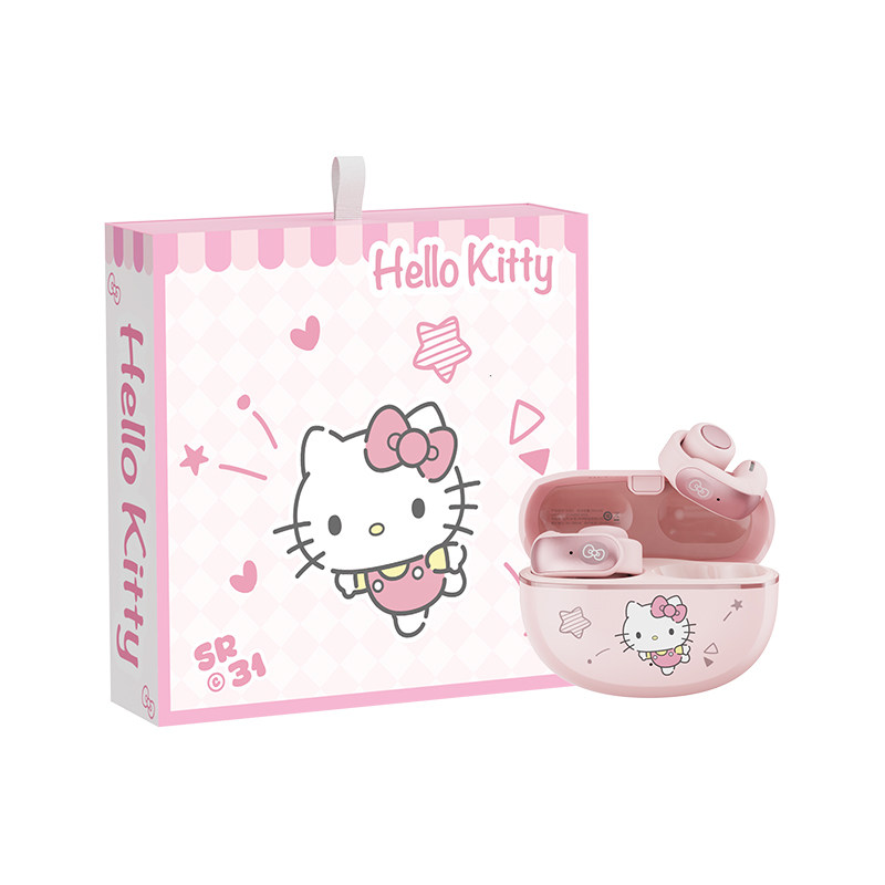 三丽鸥联名蓝牙耳机SR31凯蒂猫无线降噪耳麦耳夹式送女生生日礼物