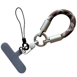 手机挂绳短款创意手指吊绳车钥匙扣环小挂饰机壳超迷你挂链彩纹编织粗结实耐用男女款时尚挂指绳新品MINI垫片