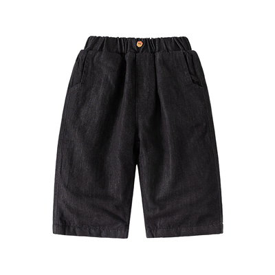 宝宝秋冬加绒蚕丝绒防掉色牛仔裤