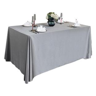 白色桌布轻奢高级感会议生日甜品台定制酒店西餐厅长方形缎面台布