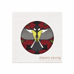 daparo yeung花鸟虞美人大山雀杯垫防烫隔热易清洁居家节日礼物