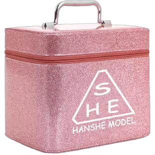 韩国3ce化妆箱带镜子女2025新款护肤品收纳盒可爱ins化妆品收纳包