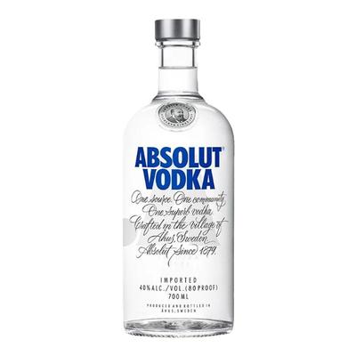 【进口】绝对伏特加Absolut Vodka原味700ml洋酒40度烈酒鸡尾基酒