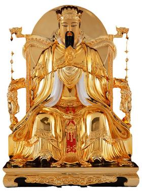 铜南极长生大帝四御神像装饰摆件