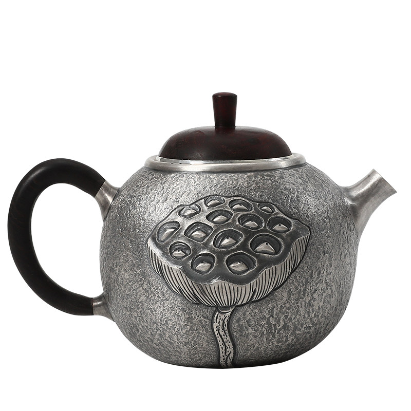 纯银999纯手工泡茶壶公道杯套装