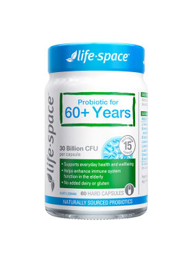 澳洲lifespace益倍适60+中老年人益生菌肠胃自护力肠道健康60粒