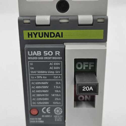 HYUNDAI UAB 50 R 20A MOLDED CASE CIRCUIT BREAKER [FAST SHIPP