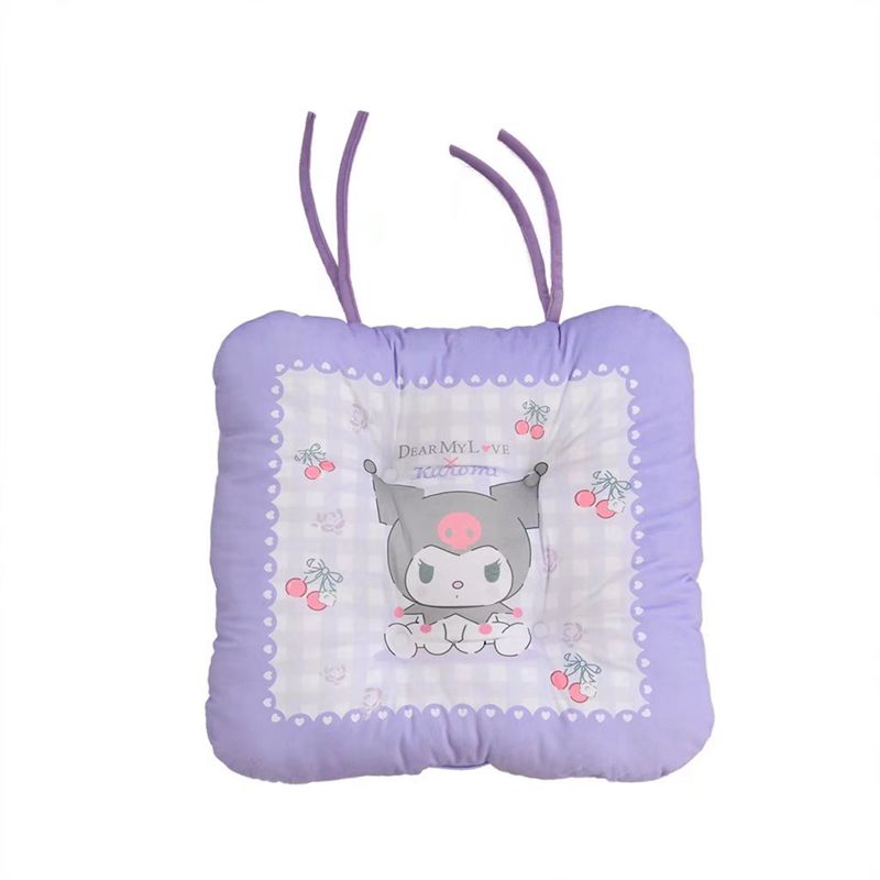 可爱卡通美乐蒂恶魔毛绒坐垫学生屁股垫办公室电脑加厚椅垫靠垫