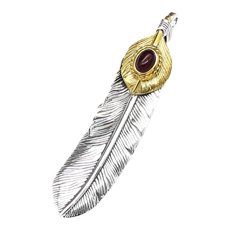 日韩风百搭纯银羽毛吊坠